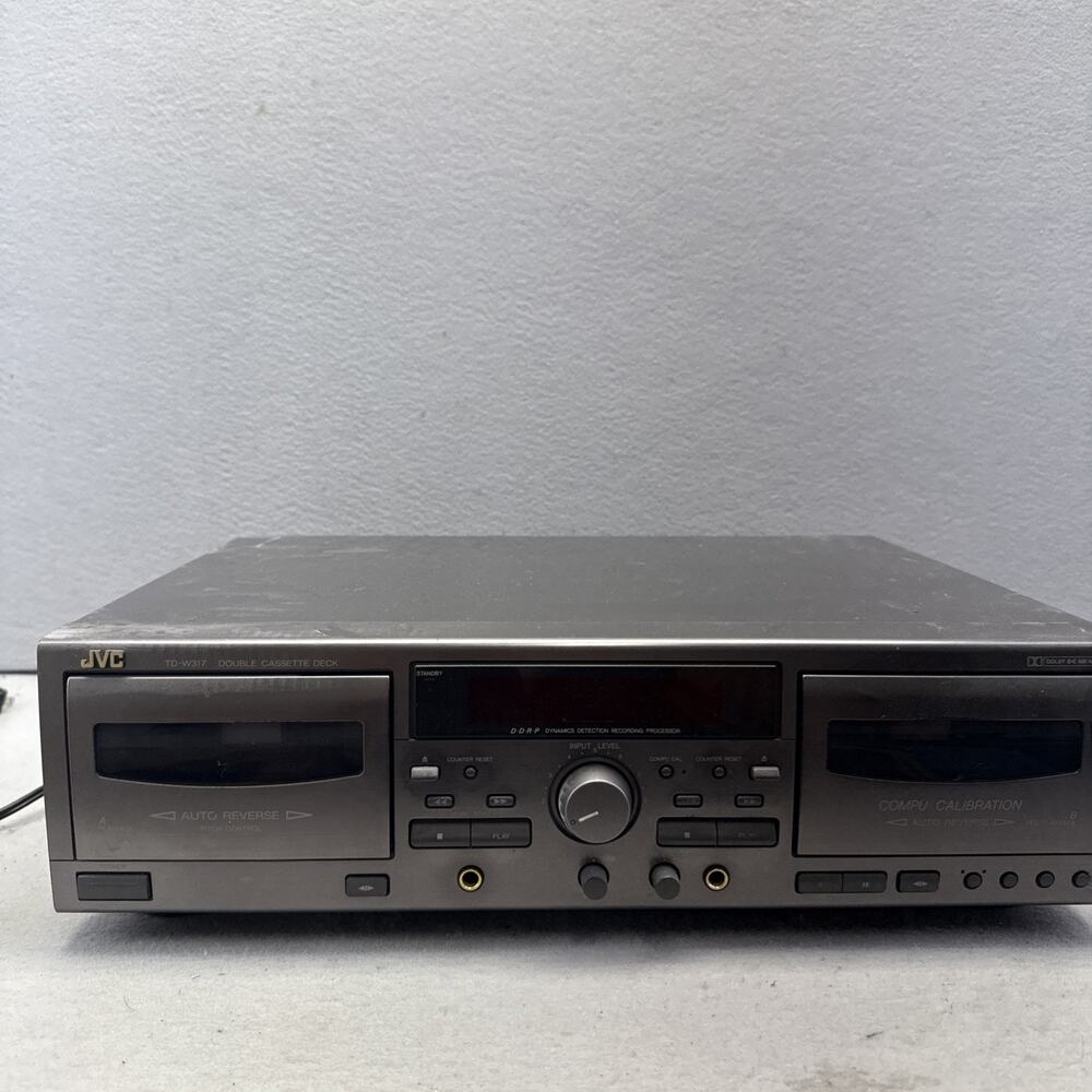 Vintage JVC TD-W317 Dual Cassette Deck Auto Reverse Tested Working